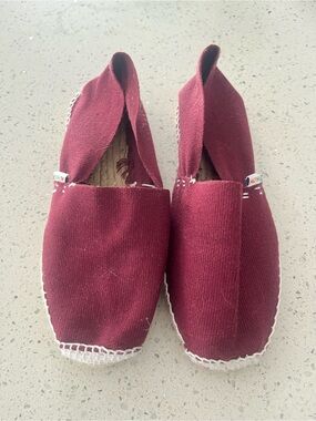 Burgundy Slip-On Espadrilles